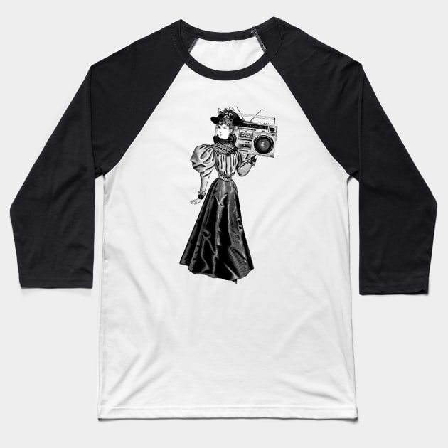 Lady Boombox Baseball T-Shirt by Pop Fan Shop